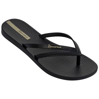 Ipanema Flip Flops Women Bossa Black 495068RMQ Ireland